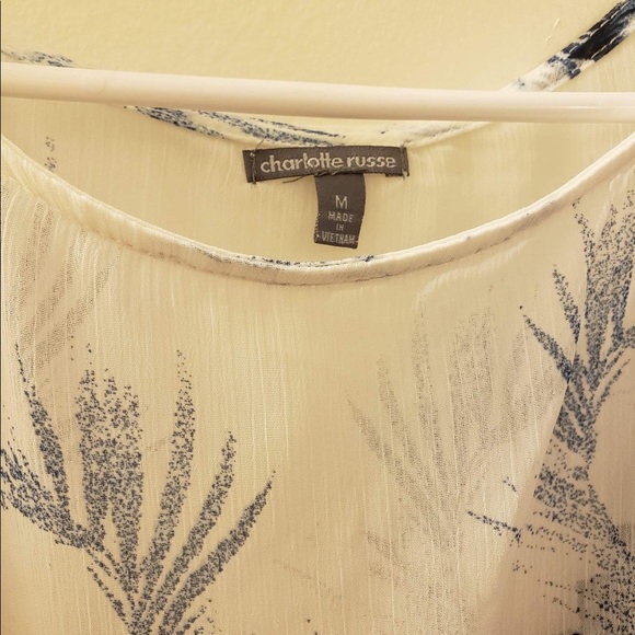 Blue and white floral blouse from Charlotte Russe - Picture 6 of 6